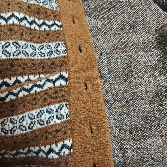 Sézane Thais Jacket Brown Jacquard Kid mohair - Picture 12 of 15